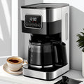 Programmable Drip Coffee Maker 10-Cup Touchscreen Pause and Serve Stainless Steel Carafe Keep Warm Auto Shut-Off for Home Kitchen Office Black
