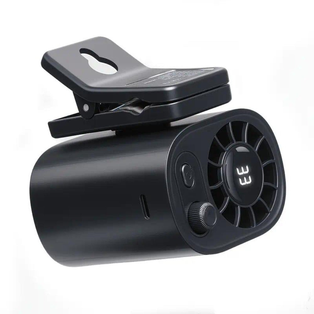 Clip-On Car Fan USB Rechargeable Sun Visor Fan Adjustable Speed Portable Quiet Mini Cooling Fan for Car Truck SUV Road Trip Summer Travel