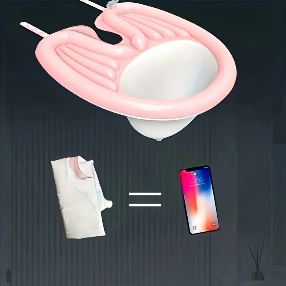 Inflatable Shampoo Basin for Bedridden Elderly - 4pcs Portable Hair Washing Basin with Air Pump & Drainage, Foldable Bed Shampoo Bowl for Seniors, Disabled, Pregnant Women, Injured Patients (Model A1)