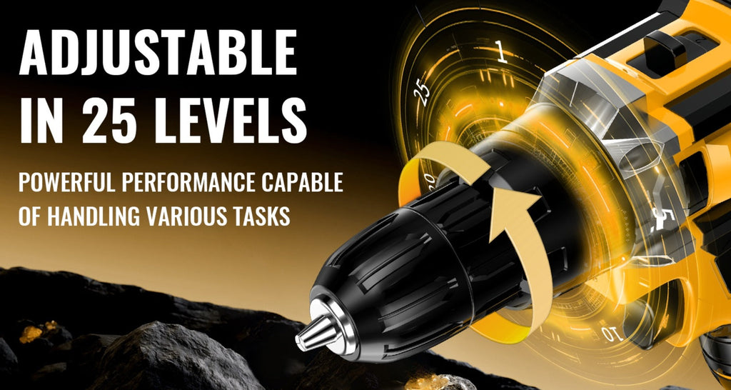 Cordless Impact Drill Set 21V ¨C Electric Power Drill with 2.0Ah Battery, Fast Charger, Screwdriver Bits, Work Light, Variable Speed & Torque Control for Home & Car Repair, Men's Gift