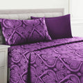 Paisley Bed Sheet Set 4 6 Piece 100% Brushed Microfiber Deep Pocket Fitted Sheet Soft Wrinkle Free Cooling Breathable Twin Full Queen King Cal King