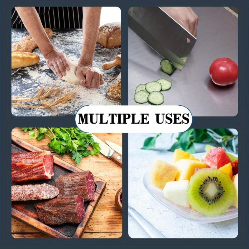 Stainless Steel Cutting Board ¨C Rustproof Rolling Butcher Block Meal Prep Mat, 2 Sizes