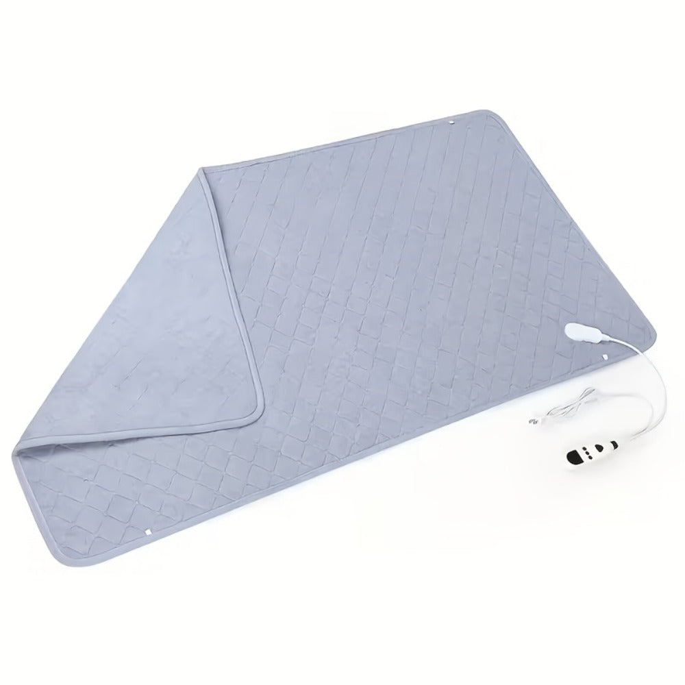 Extra Large Electric Heating Pad 63¡±x31.5¡± with Remote Control - 9 Adjustable Heat Levels, 4 Timer Settings, Quick Heating, Machine Washable, for Bed Massage Table Camping Sleeping Bag, Gray & Brown