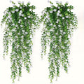Artificial Hanging Plants UV Resistant Faux Flowers Vine Fake Ferns - 10 Bunches Indoor Outdoor Wedding Patio Balcony Home Decor