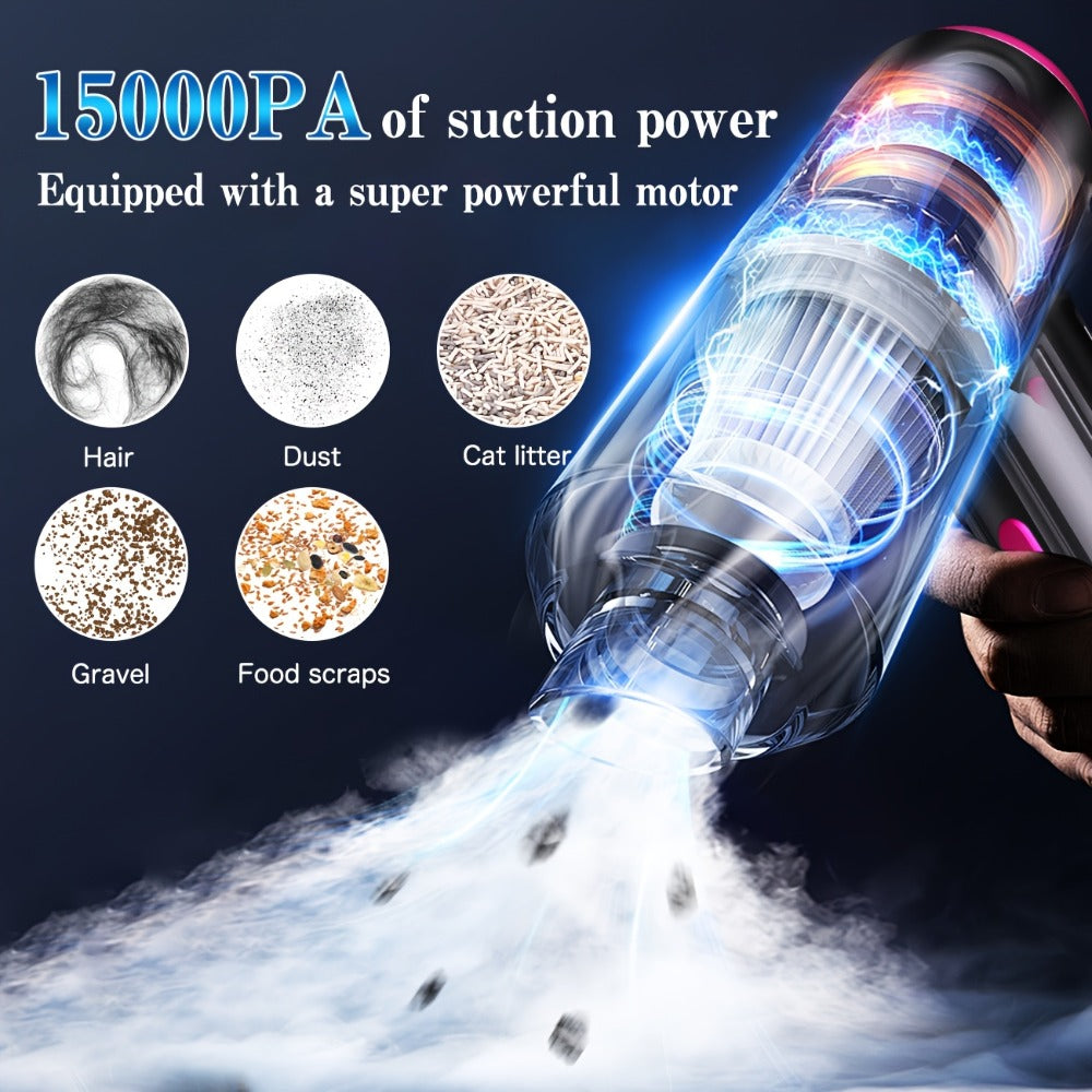 Cordless Car Vacuum Cleaner USB Rechargeable ¨C Powerful Handheld Vacuum with Blow & Suction, Multiple Accessories for Car, Home, Office & Outdoor Use, Portable Strong Suction Auto Vacuum