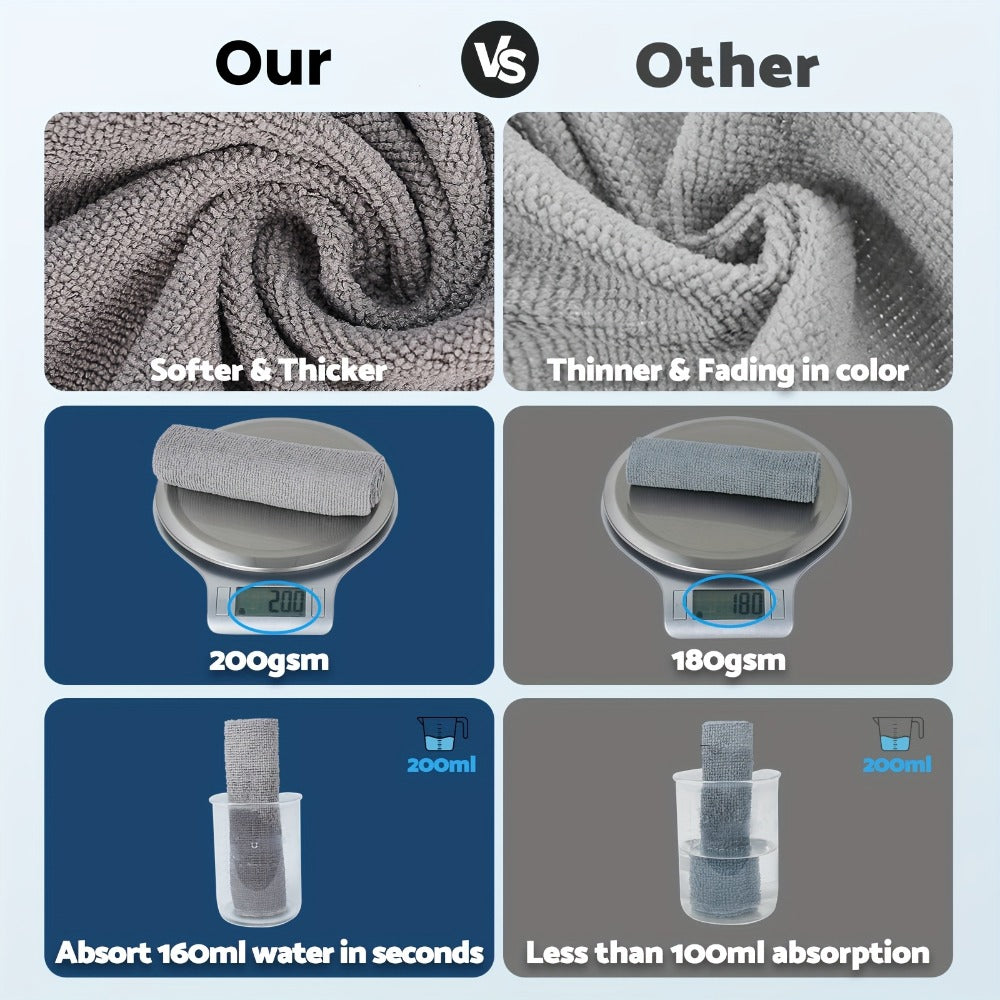 Microfiber Cleaning Cloths 100 Pack Reusable Washable Tear-Away Towel Roll 12x12 ¨C Absorbent Rags & Dishcloths for Kitchen, Bathroom, House & Car Detailing