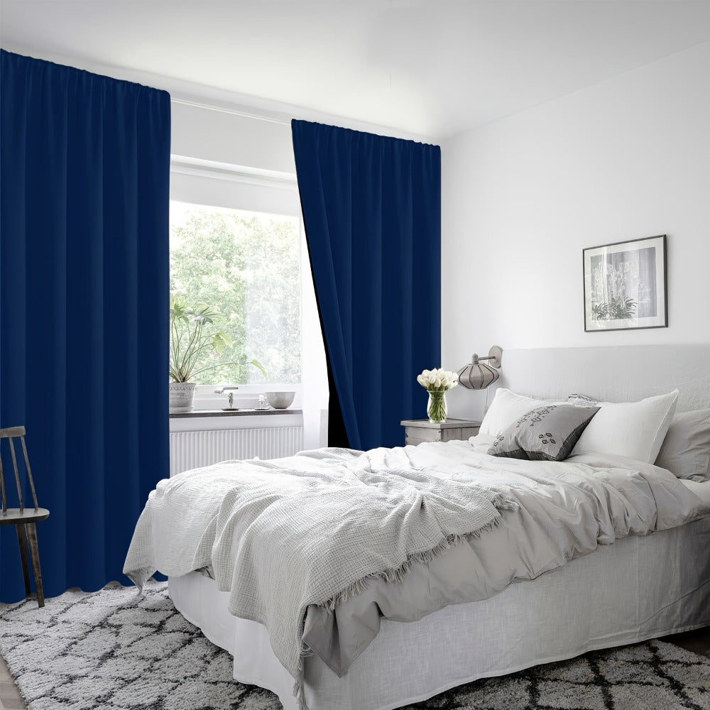 Blackout Curtains 4 Panels Thermal Insulated Room Darkening Drapes ¨C Rod Pocket, Energy Saving, Solid Color for Bedroom & Living Room, 7 Colors & Multiple Sizes
