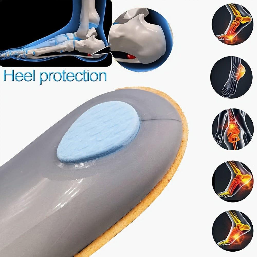 Leather Arch Support Insoles for Men & Women ¨C Cushioned Latex Orthotic Shoe Inserts with Nylon Support for All-Day Comfort and Pain Relief