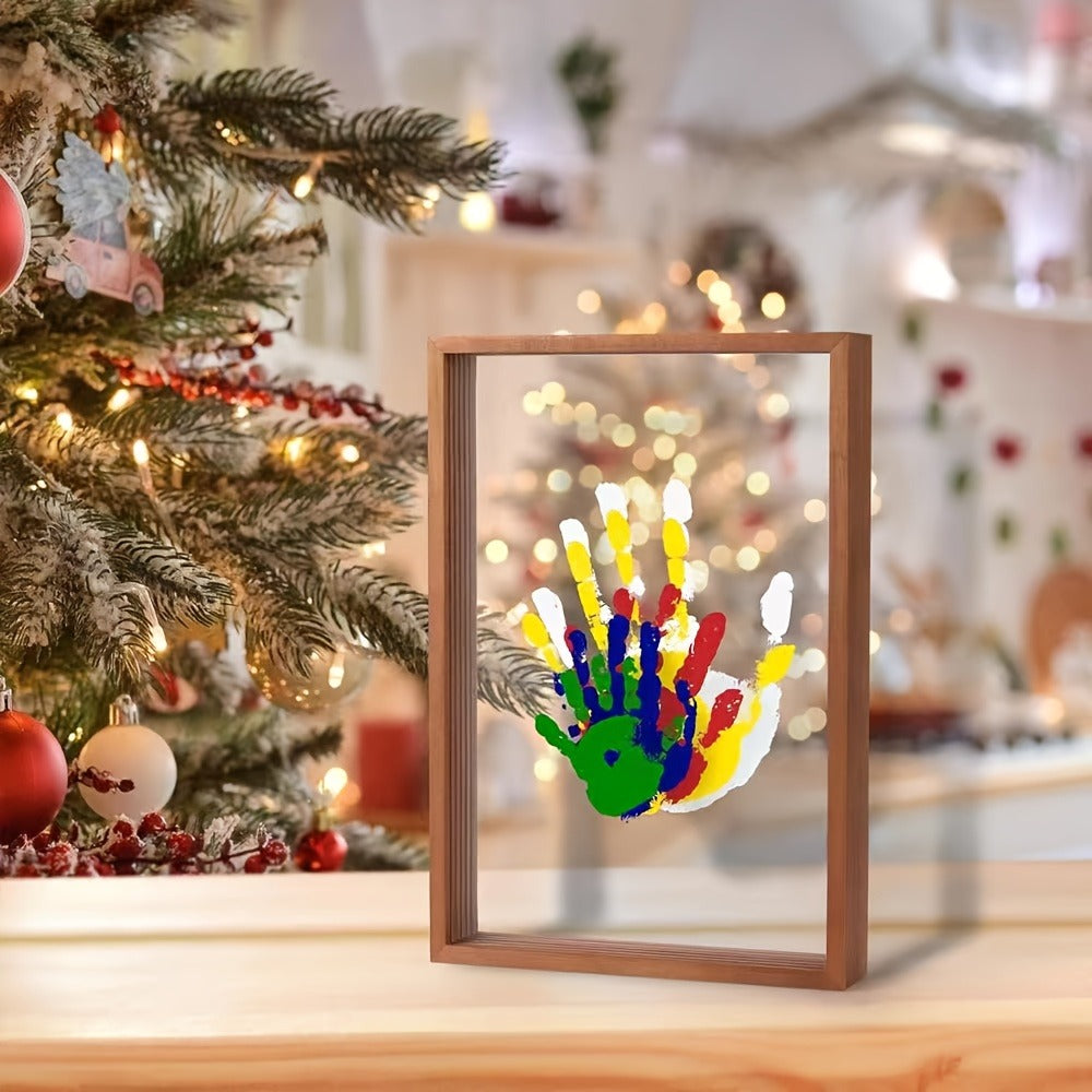 Family Handprint Kit with 4 Slots & 6 Colors ¨C Memory Frame Keepsake Gift