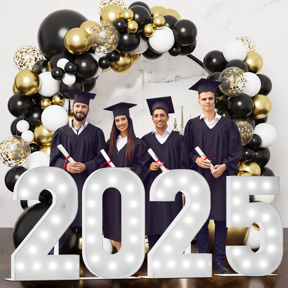Marquee Number Lights 4 Feet Tall LED Light Up Numbers 0-9 20 for Birthday Party Anniversary Graduation Decoration 11 Colors 3 Flash Modes Foam Board String Lights Included