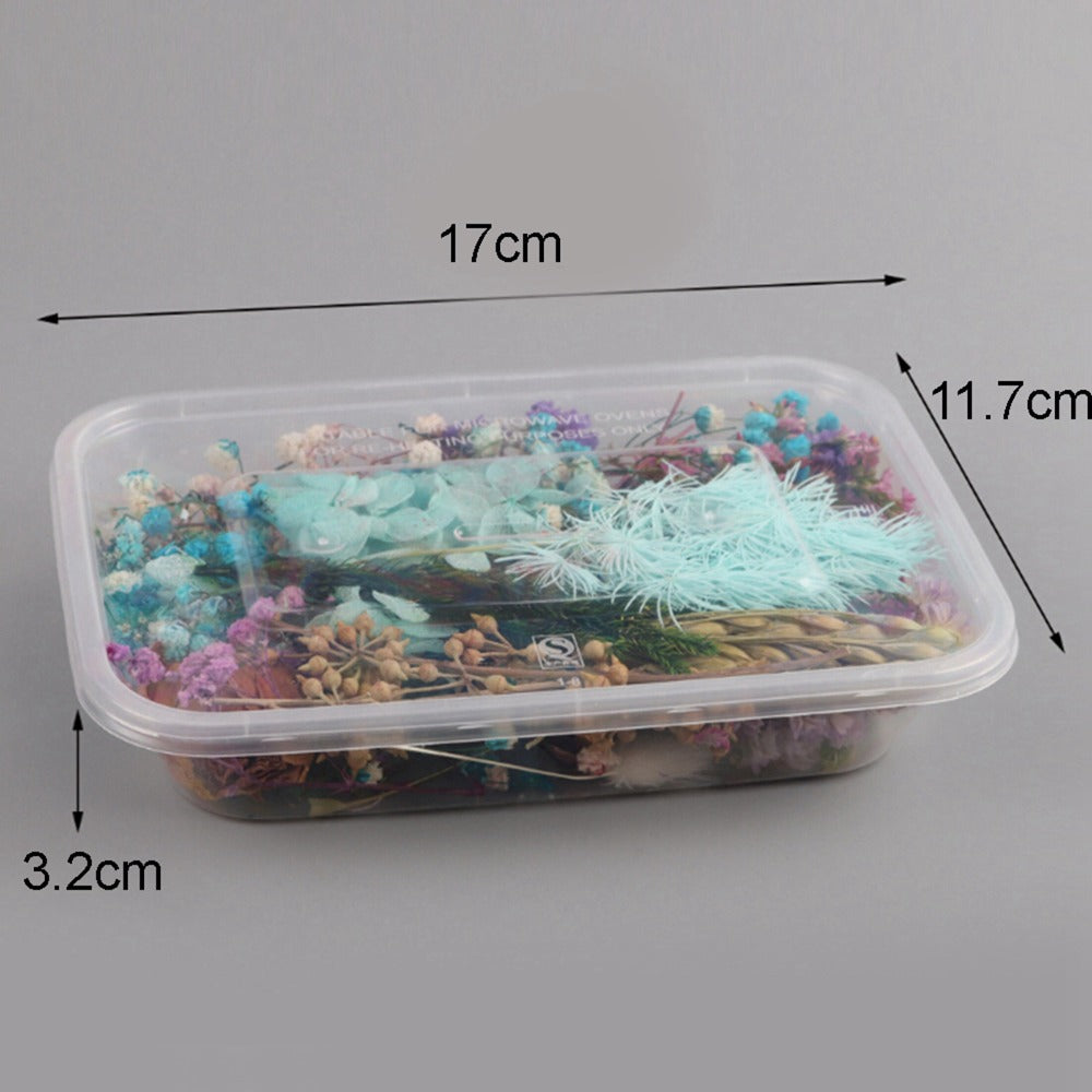 Dried Flowers 4 Boxes Mixed Colors - Natural Dried Floral Set for Candle Making, Resin Jewelry, Greeting Cards, Photo Frames, Scrapbooking & DIY Craft Decoration