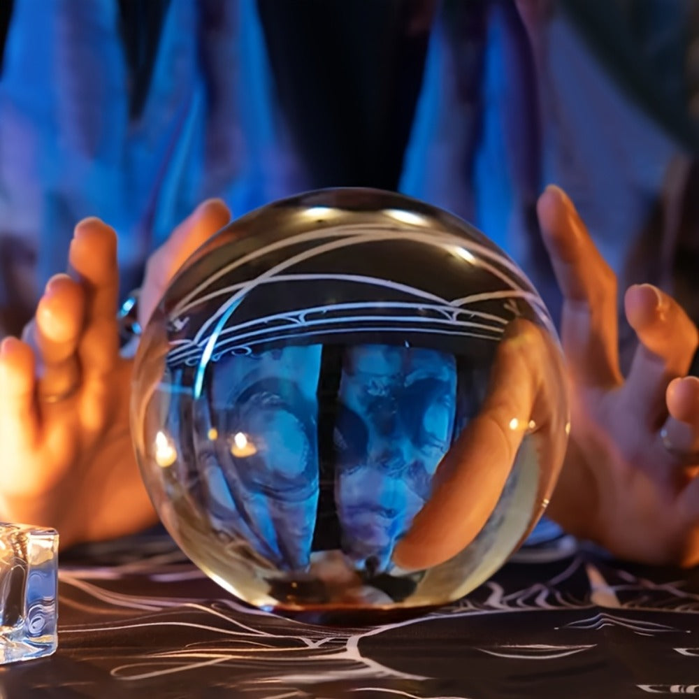 Crystal Ball for Photography Decoration Feng Shui Gift ¨C Transparent Glass Sphere 60mm 80mm 150mm with Base for Magic Lens Ball Home Decor Halloween Valentine Christmas