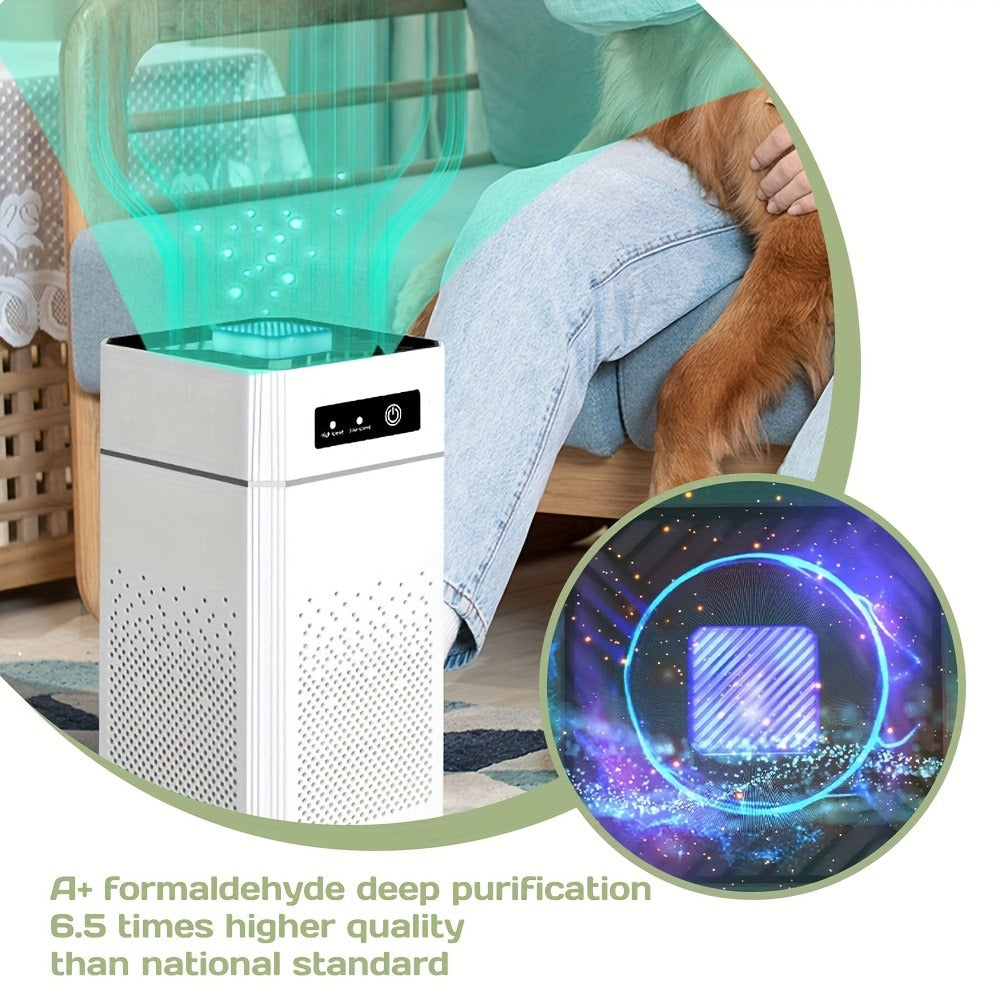 HEPA Air Purifier for Home Large Room Up to 1291 Sqft, Quiet 34dB Air Cleaner for Smoke Allergies Pet Dander Odor, 3-Speed USB Air Purifier with Aromatherapy for Bedroom Office