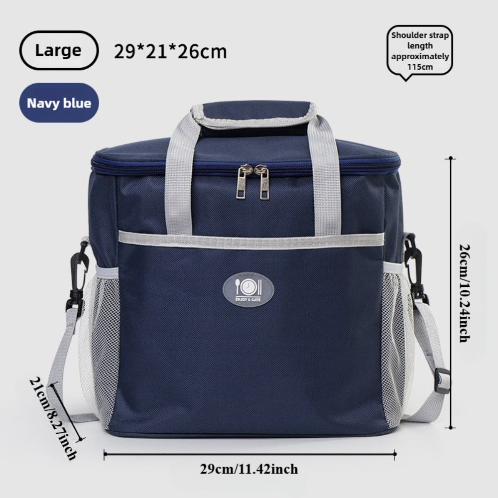 Insulated Lunch Bag Large Capacity Thermal Leakproof Lunch Tote with Shoulder Strap Heavy Duty Oxford Cloth Lunch Box Keeps Food Hot Cold for Work School Picnic Travel Adults Kids
