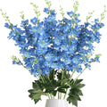 Artificial Delphinium Flowers 8pcs 33.5 Inch Faux Larkspur Stems for Wedding Centerpieces, Tall Silk Flower Bouquet for Home Vase Table Garden Decor
