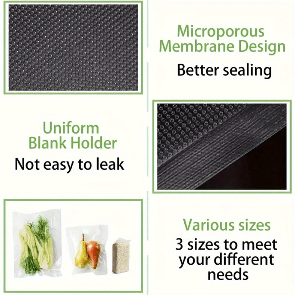 Vacuum Sealer Bags Reusable Airtight Food Storage Bags Multiple Sizes ¨C No Power Needed, Keep Meat, Fruits & Vegetables Fresh Longer, BPA-Free Roll Bags for Kitchen Organization & Meal Prep