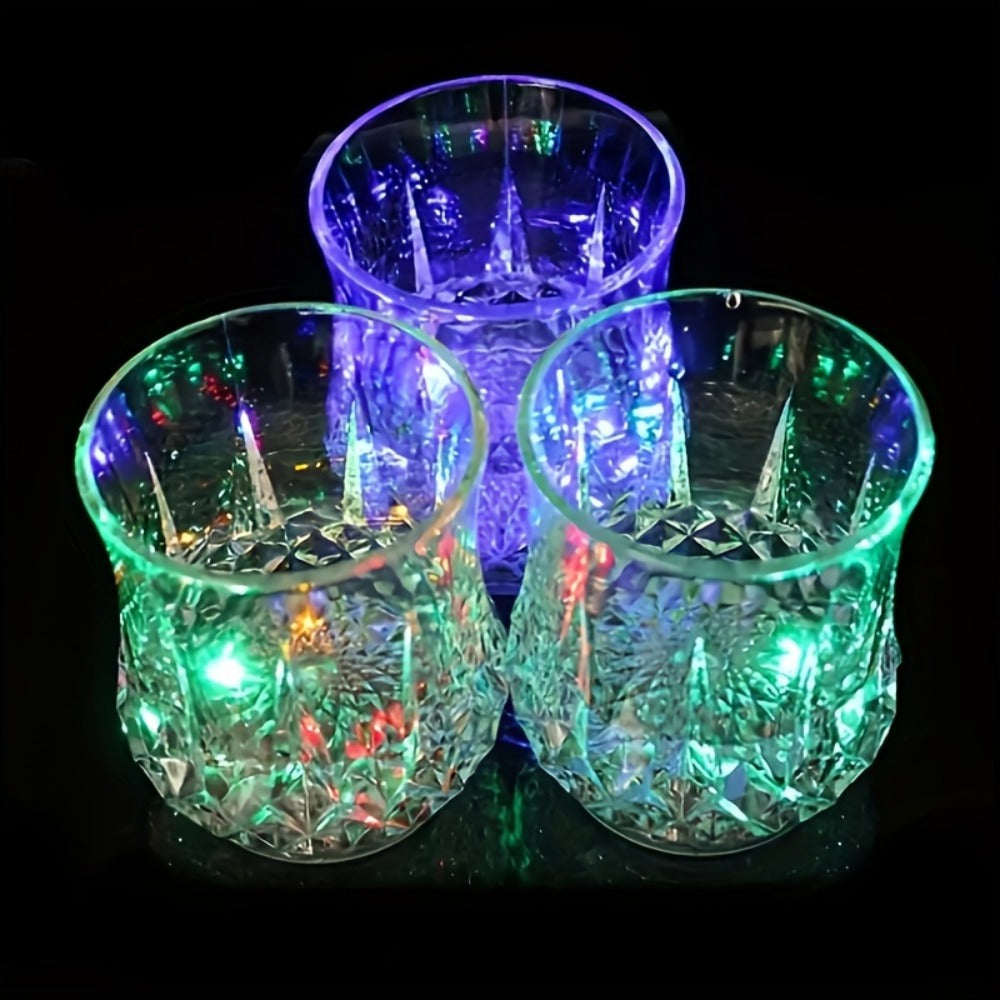 LED Light-Up Cups Glow in the Dark ¨C Pineapple Induction Party Cups for Birthday Christmas Disco Valentine's Day (6.76oz)