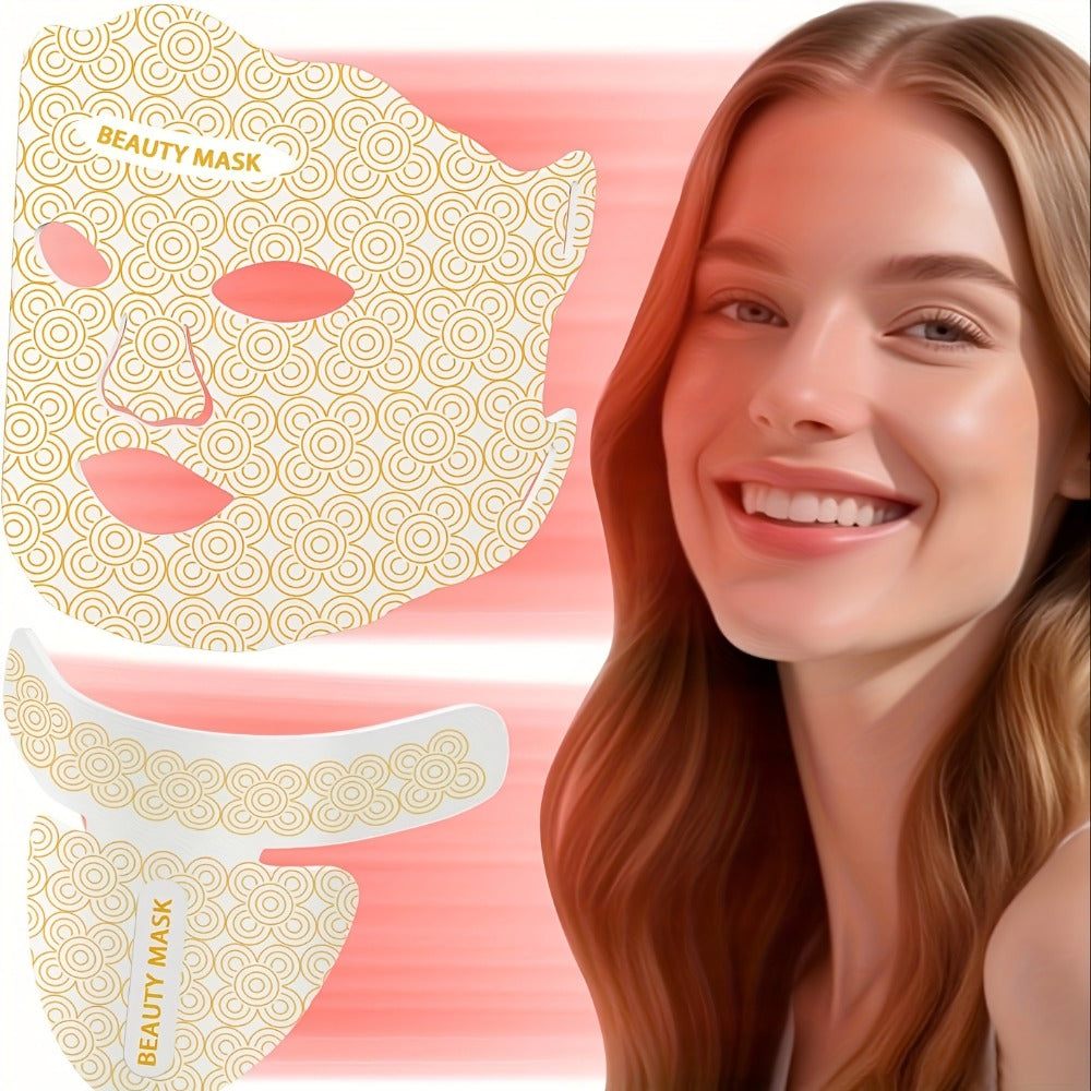 Red Light Therapy Face Mask ¨C 7-in-1 LED Device for Face, Neck & Chest, 95 Beads 650nm & 850nm Dual Wavelength, Flexible Soft Silicone, Remote Control, Anti-Aging Home Spa Beauty Gift for Women