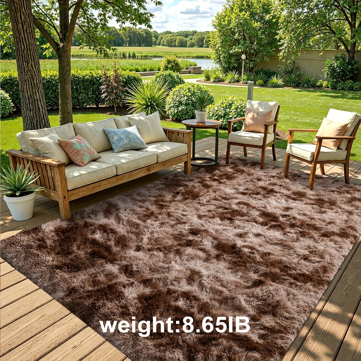 Non-Slip Area Rug Fluffy Soft Carpet - Modern Home Decor Floor Mat for Living Room, Bedroom, Kitchen & Bathroom | Easy Clean Cute Plush Rug in Multiple Colors & Sizes | Indoor Anti-Slip Floor Decoration