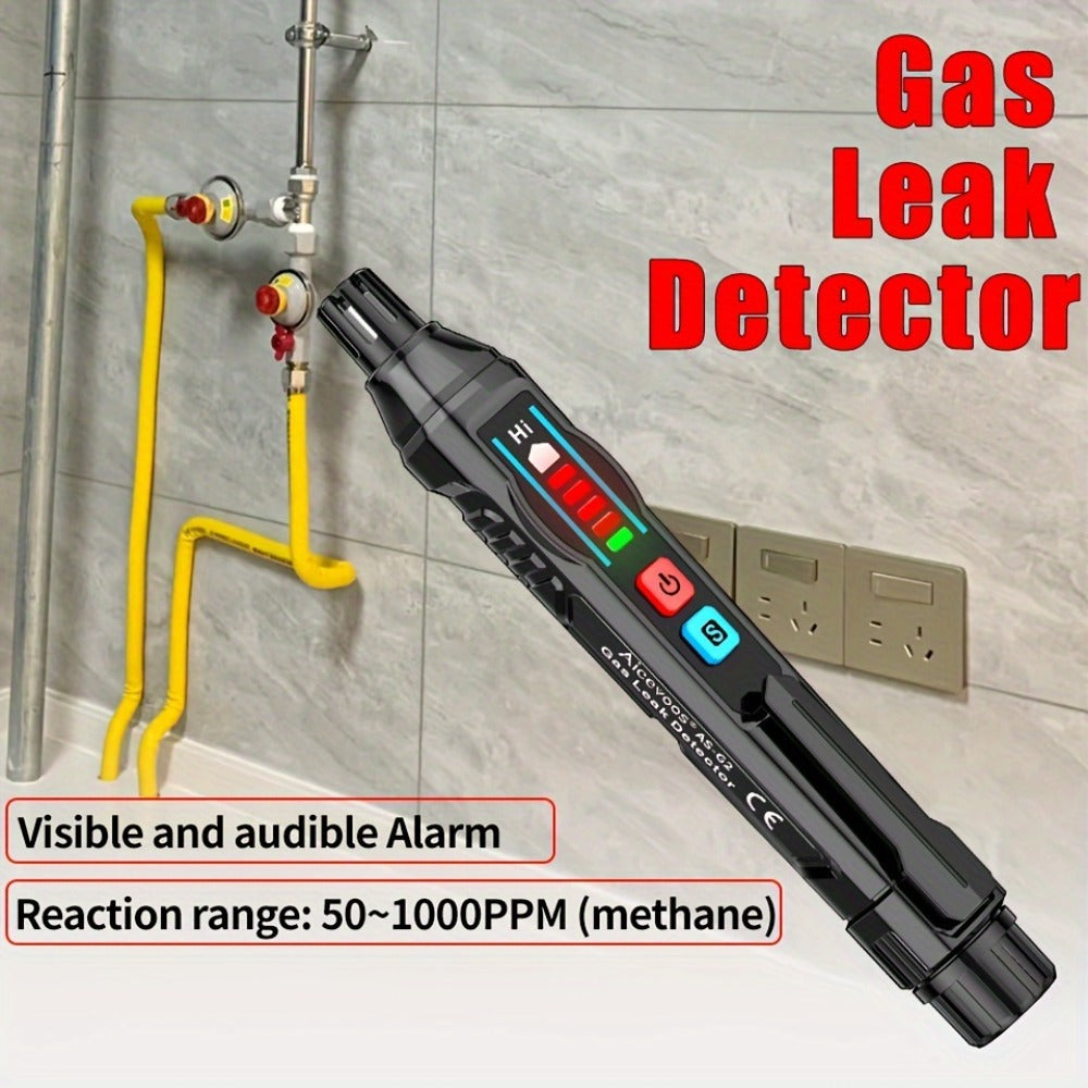 Combustible Gas Leak Detector - High Sensitivity Natural Gas & Methane Alarm with Audible & Visual Alert for Home & Industrial Safety