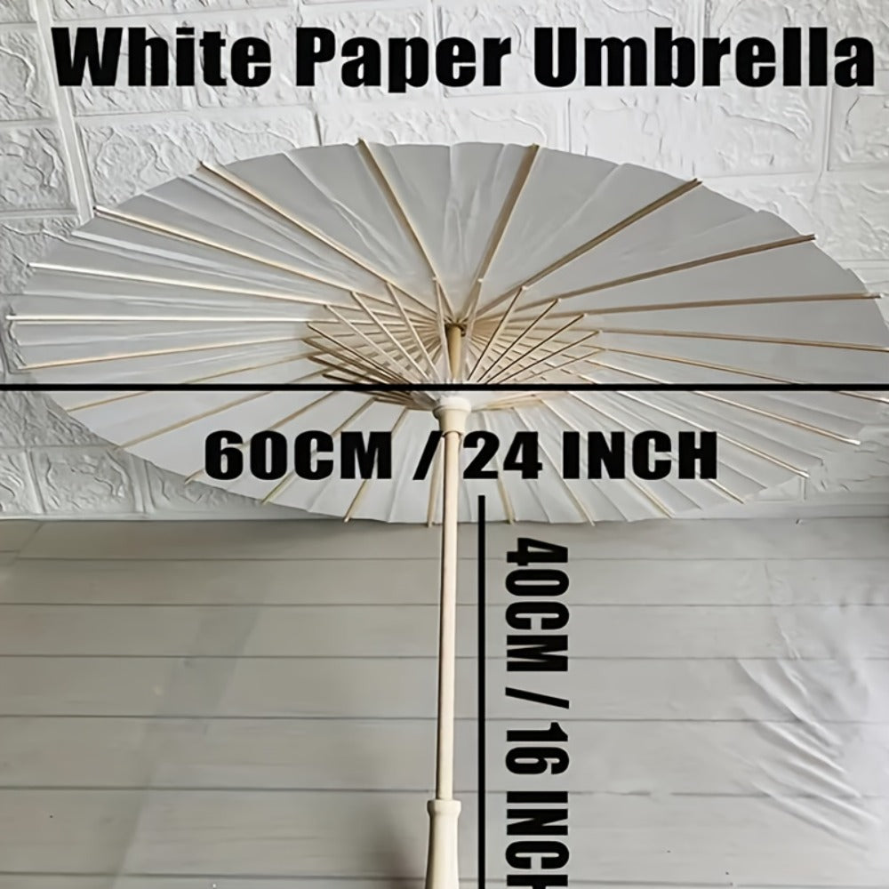 White Paper Parasol Umbrella 23¡± ¨C Wedding, Party & Photography Photobooth Props (10 or 20 PCS)