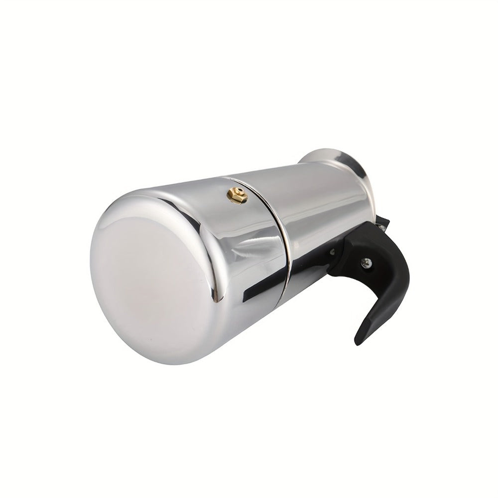 Stainless Steel Moka Pot Italian Espresso Maker ¨C 2/4/6/9 Cup Stovetop Coffee Maker, Straight Style Moka Express for Home, Camping & Outdoor Use, Includes Cleaning Cloth ¨C Professional Espresso Brewer