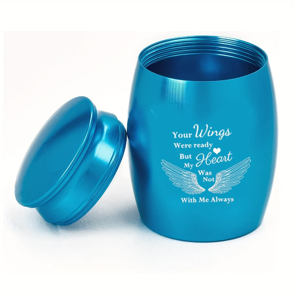 Mini Keepsake Urns for Human Ashes 4pcs ¨C Small Metal Memorial Urn Set for Pet Ashes 1.57 Inch 4 Colors Remembrance Gift