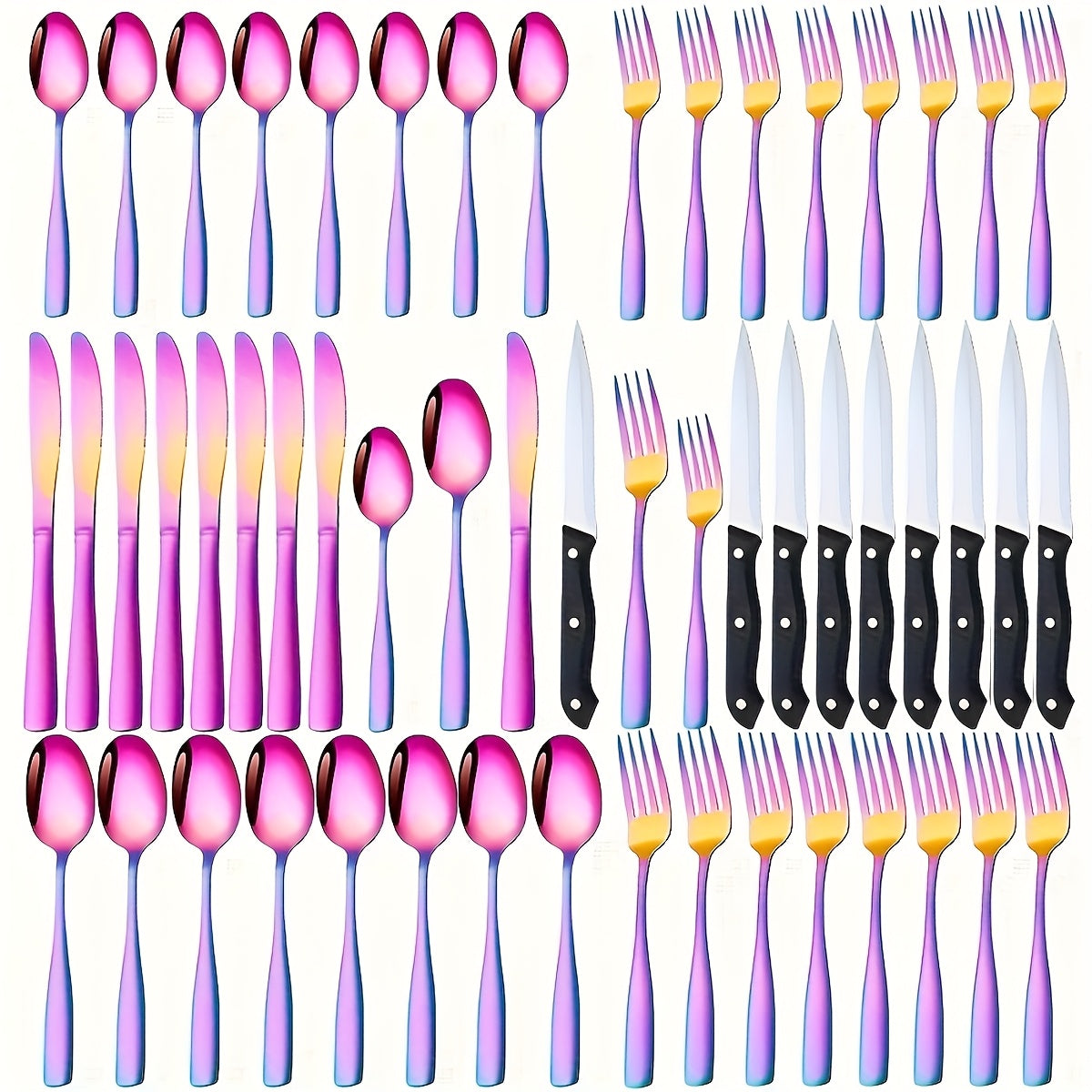 Stainless Steel Flatware Set, Mirror-Polished Cutlery Set for Home & Hotel, Gift Box Included, Dishwasher Safe Silverware for Parties, Weddings & Banquets