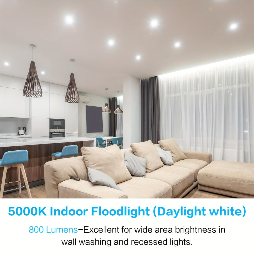 BR30 LED Flood Light Bulbs Dimmable 9W = 65W Equivalent 800 Lumens E26 Base CRI 80+ Recessed Light Bulbs for Ceiling Kitchen ¨C 2700K Soft White or 5000K Daylight ¨C Available in 6-Pack & 24-Pack