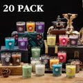 Scented Candles Gift Set 20 Pack | 10 Fragrances Natural Soy Wax Glass Jar Candles with Dried Flowers | Aromatherapy Candle Set for Women Birthday Christmas Valentine's Day Mother's Day Wedding