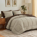 7 Piece Comforter Set Luxury Soft Fluffy Bedding All Season Bed in a Bag with Comforter Fitted Sheet Flat Sheet Pillowcases Hypoallergenic Breathable Easy Care Queen King Twin XL Full