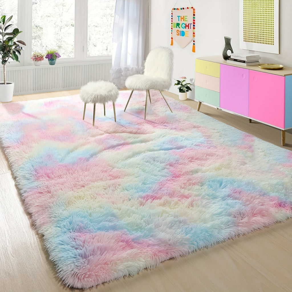 Shag Rug Fluffy Thick Area Rug - Soft Fuzzy Tufted Plush Carpet for Bedroom & Living Room | Machine Washable Non-Slip Floor Mat in Multiple Colors & Sizes | Cozy Home Decor Room Accent Rug