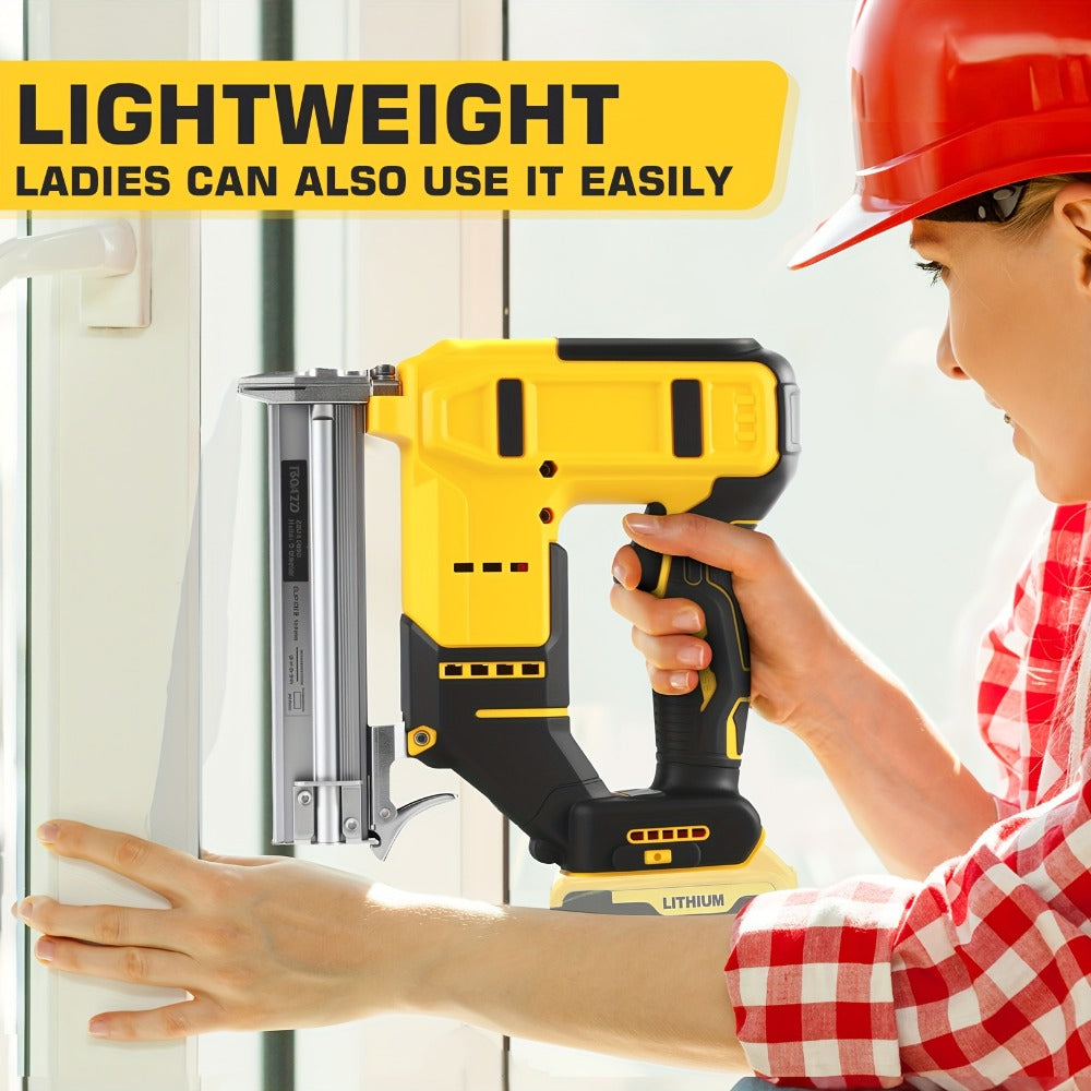 Cordless Brad Nailer and Stapler 2-in-1 Compatible with DEWALT 20V MAX Battery, Brushless Motor, Heavy-Duty Safety Lock, Fires 1-3/16¡± Nails & 7/8¡± Staples for Flooring Trim Woodworking (Tool Only)