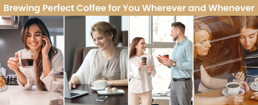 Coffee Brewer Single Serve for K-Cup Pods and Ground Coffee 6-14oz Reservoir One-Button Operation Auto Shut-Off Compact Coffee Maker for Home Office Dorm Travel 120V