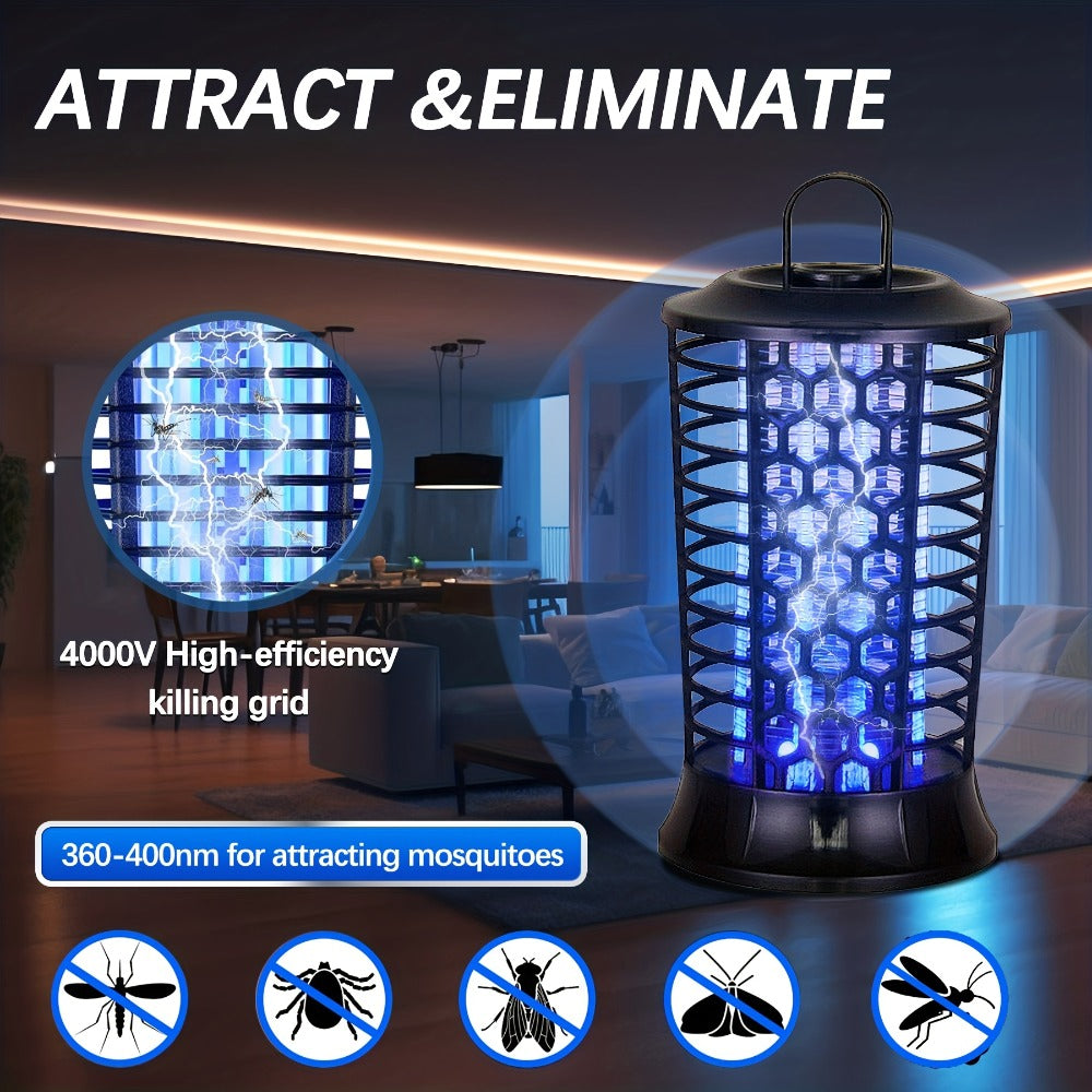 Bug Zapper Indoor Mosquito Killer - Electric Insect Trap Plug-In UV Light Fly Zapper for Home, Bedroom, Kitchen, Fruit Fly & Gnat Trap, Silent Mosquito Lamp Night Light
