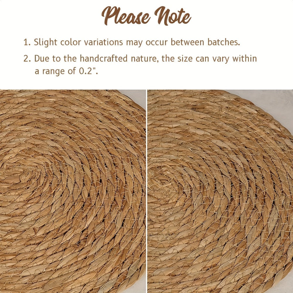 Bohemian Placemats Set 10/30pcs with Holders, 12-Inch Vintage Woven Table Mats for Wedding, Party & Everyday Dining