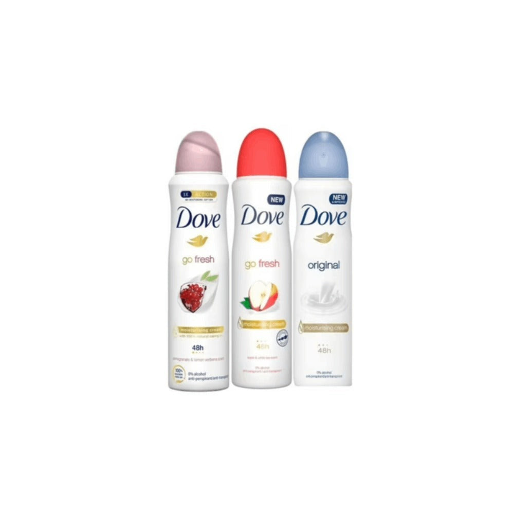 Dove Women Deodorant Spray 150ml Long-Lasting Scent Protection Anti-Perspirant Body Spray for Women ¨C 48H Freshness, Gentle on Skin, Bulk Pack Options