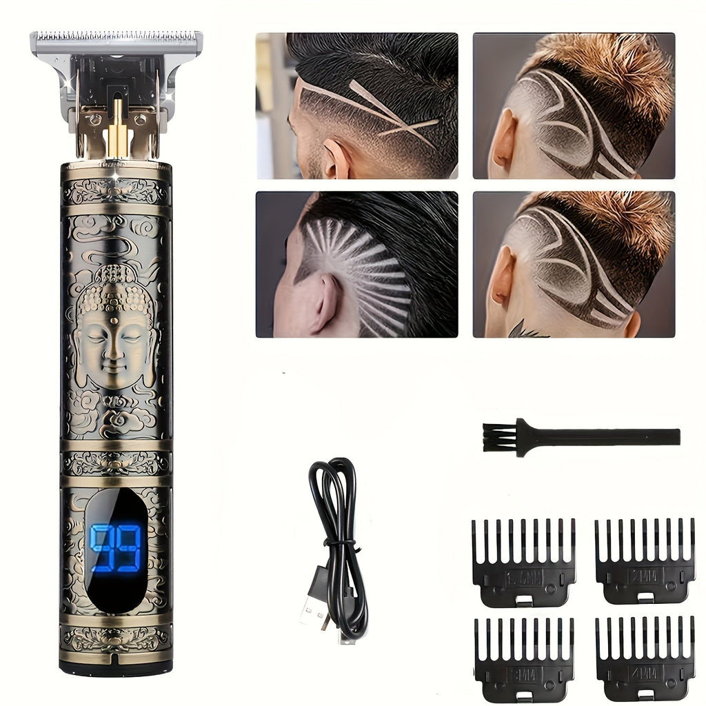Vintage Bronze LCD Lighter - Novelty Antique Style Windproof Lighter with Dragon Skull Buddha Mustache Design - Unique Collectible Gift Lighter for Men, Cool Gadget Lighter for Smokers