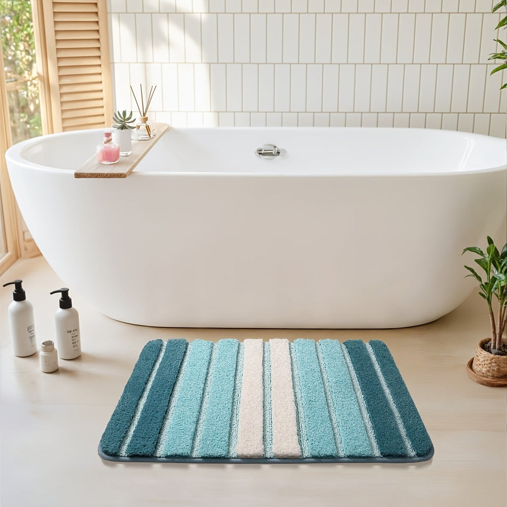 Chenille Bath Rug Non-Slip Absorbent Bathroom Mat ¨C Extra Thick 1850g/©O Plush Washable Floor Mat for Bathroom Shower