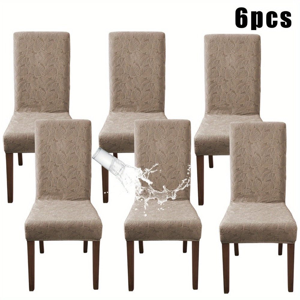 Stretch Dining Chair Covers Set of 4/6 - Plant Print Slipcovers for Dining Room Kitchen Chairs, Elastic Parsons Chair Protector, Home Decor