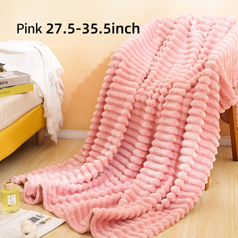 500gsm Heavy Plush Blanket ¨C Ultra Thick Soft Warm Fluffy Blanket for Bed, Sofa & Travel, Baby to Double Size, 5 Colors