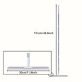 Silicone Squeegee Broom with Detachable Rotatable Head Long Stainless Steel Handle Floor to Ceiling Cleaning for Glass Tile Hardwood Carpet Shower Window
