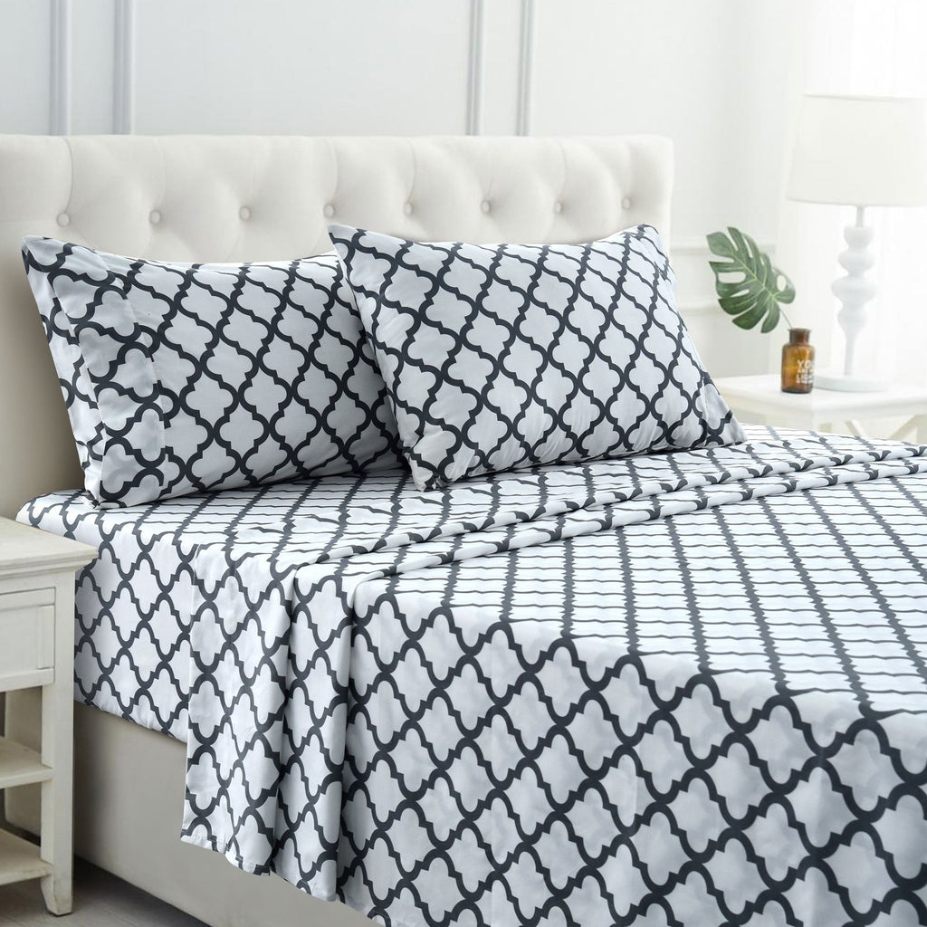 Brushed Polyester Bed Sheet Set 4 Piece 100% Polyester Soft Cooling Deep Pocket 16 Inch Wrinkle Fade Shrink Resistant Machine Washable Twin Full Queen King Cal King 8 Colors
