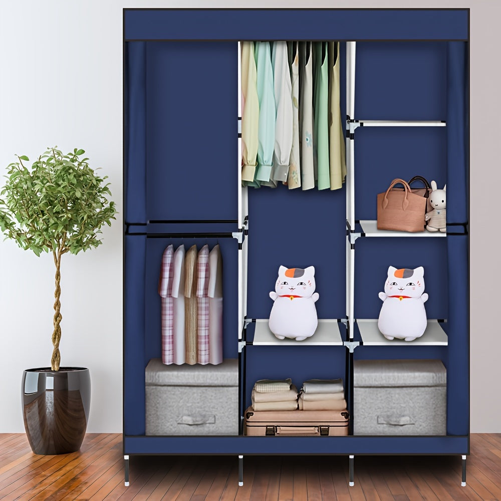 Portable Closet Wardrobe Organizer 71¡± Clothes Rack with Shelves, Freestanding Bedroom Storage Closet System
