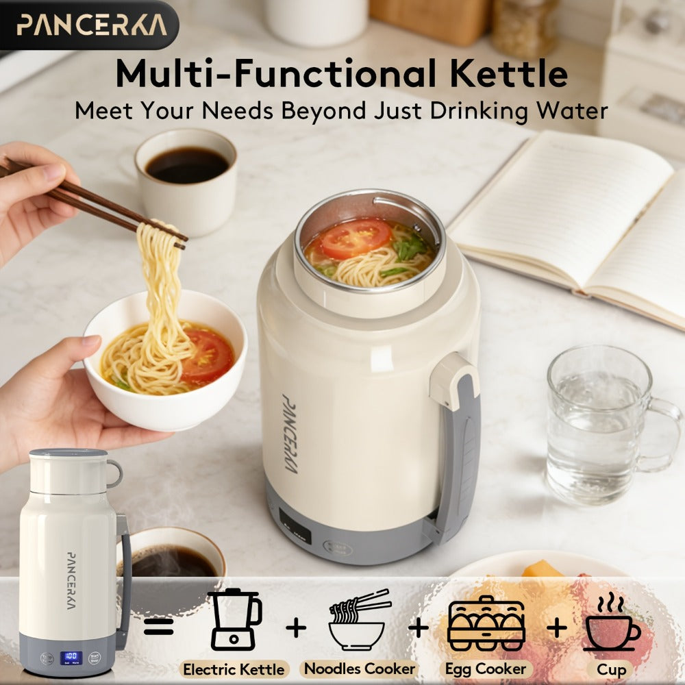 Portable Electric Kettle 400W ¨C 1L 33.8oz Fast Heating 304 Stainless Steel Kettle with Smart Temperature Control, Boil & Warm Functions, Safe & Easy to Clean, Perfect for Travel & Home ¨C Green, White
