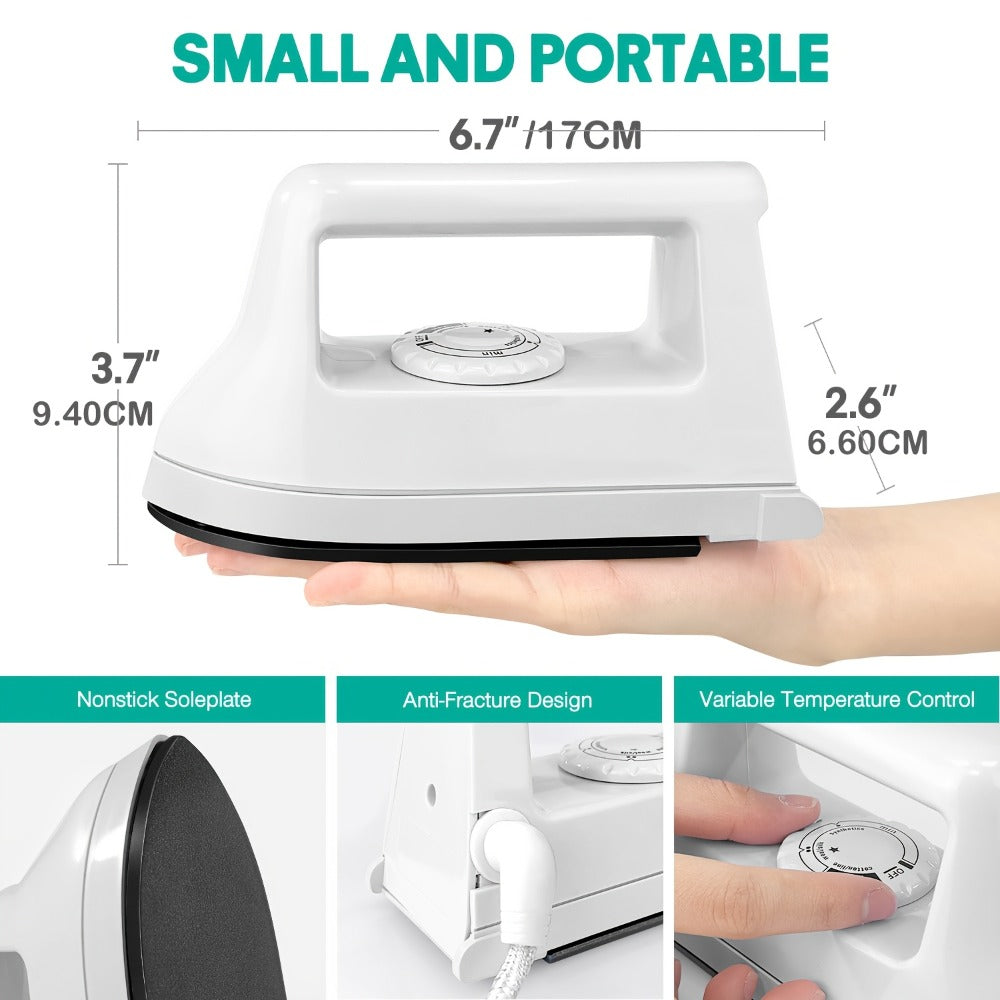 Mini Heat Press Machine Portable 400W with Charging Base, Handheld Heat Transfer Press for T-Shirts Shoes Bags Vinyl HTV Projects, Compact Travel & Home Iron-On Press Tool for DIY Crafts Sublimation