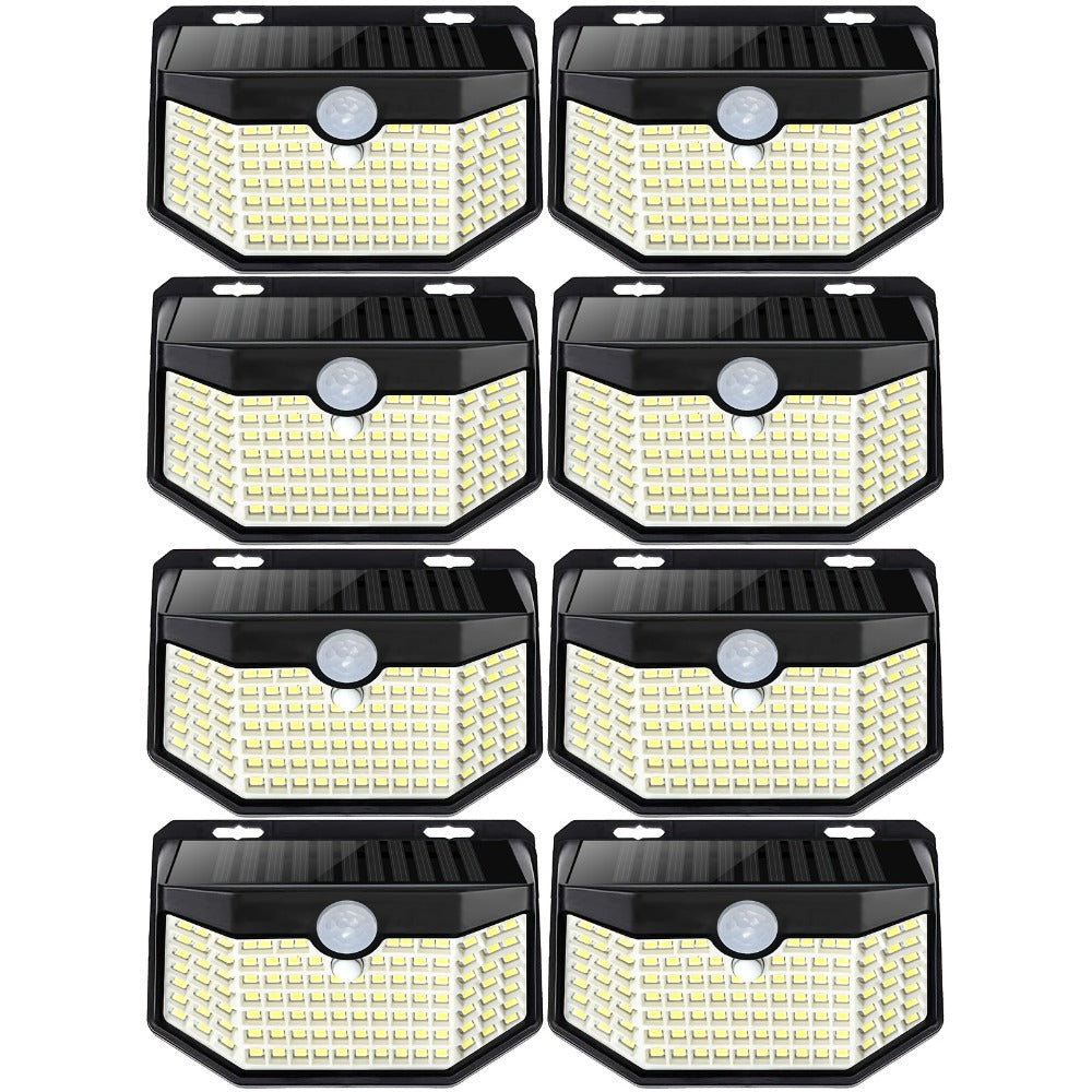 Solar Step Lights Outdoor 120 LED Motion Sensor ¨C 270¡ã Wide Angle IP65 Waterproof Wall Light with 3 Modes | 18-Hour Solar Powered Stair Light for Pathway, Fence, Garage & Deck | 4/6/8 Pack