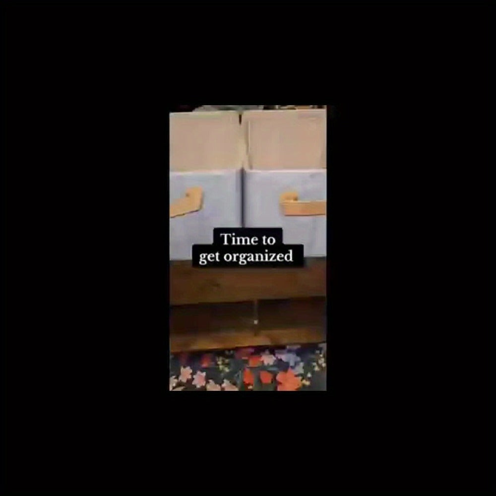 Large Fabric Storage Baskets with Handles 2 Pack Foldable Collapsible Storage Bins for Closet Bedroom Living Room Wardrobe Clothes Organizer Shelf Basket 26L