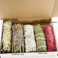 Sage Smudge Kit 5 Pack White Sage Cedarwood Dragon's Blood Eucalyptus Lavender Incense Sticks Set for House Cleansing Meditation Spiritual Purification Home Decor Gift Set for Women Men Beginners