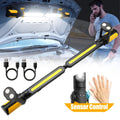 LED Work Light Rechargeable Cordless with Magnetic Base & Hook ¨C Portable Mechanic Floodlight, Adjustable Brightness, Motion Sensor Control, Waterproof for Car Repair, Workshop, Garage, Outdoor & Emergency Use